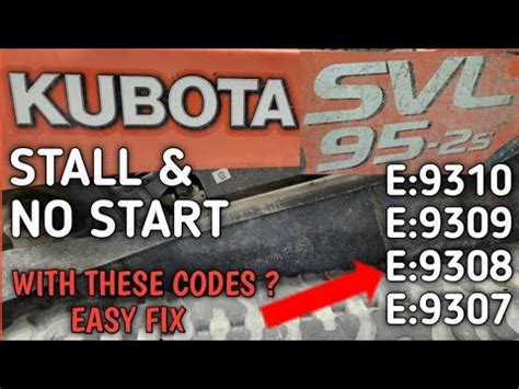 kubota skid steer code 9310|kubota e9310 troubleshooting.